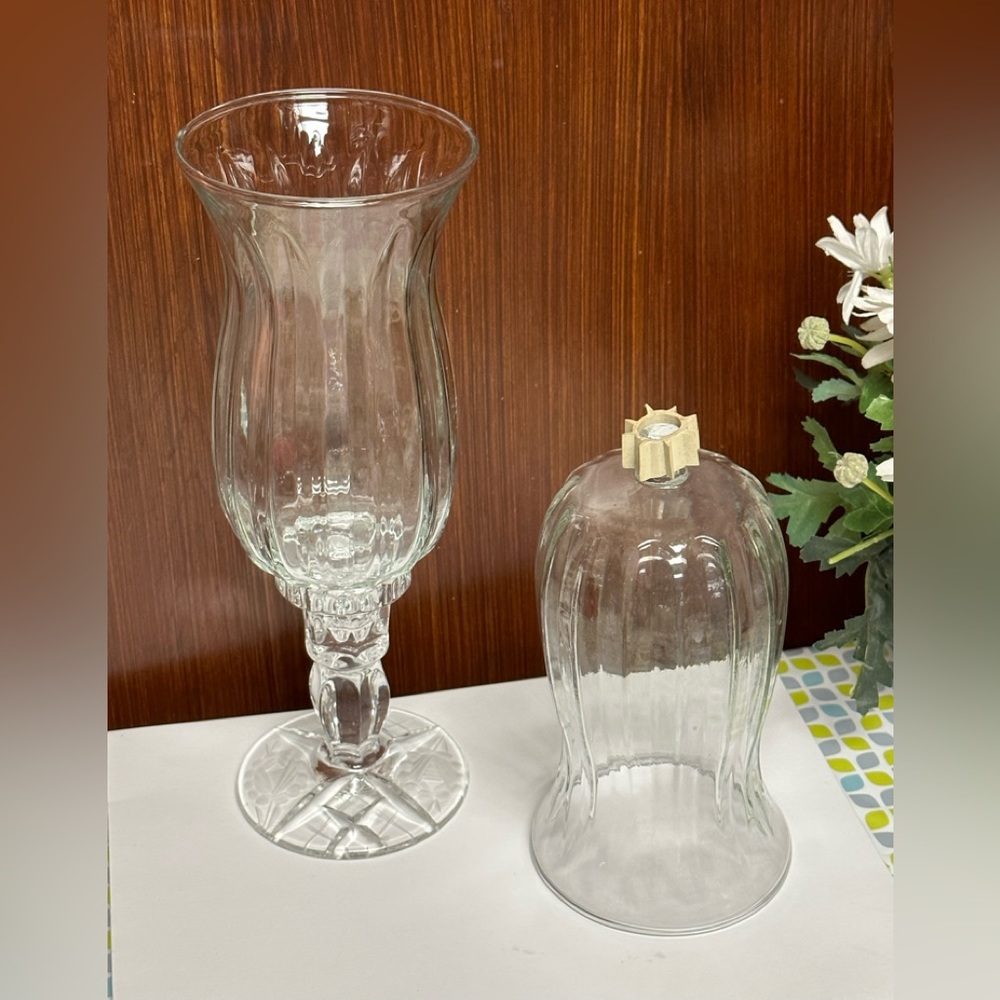 Home interiors and gifts Allure pattern Votive Cup-Clear Glass set/2